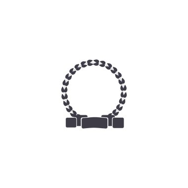 kupa düz simgesi, vektör illüstrasyonu  