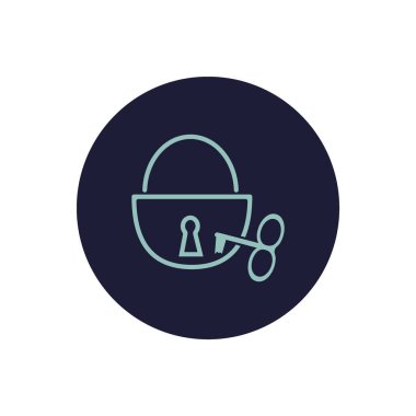 Kilit ve anahtar işaretleri logo şablonu