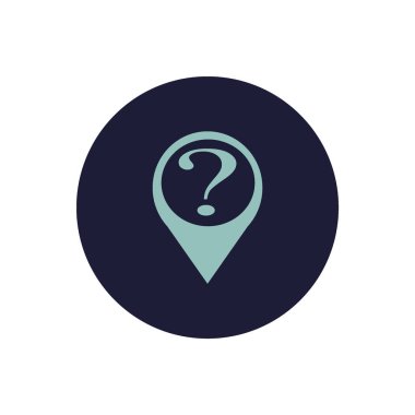 soru işareti basit simge vektör çizim