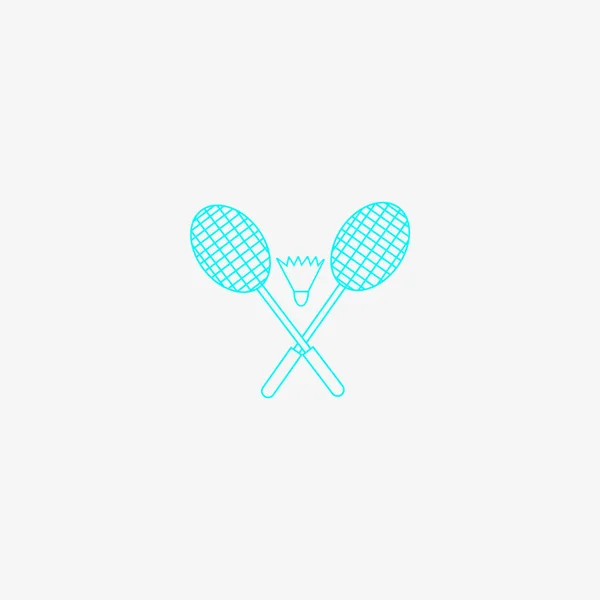 Racchette Navette Badminton Illustrazione Vettoriale — Vettoriale Stock