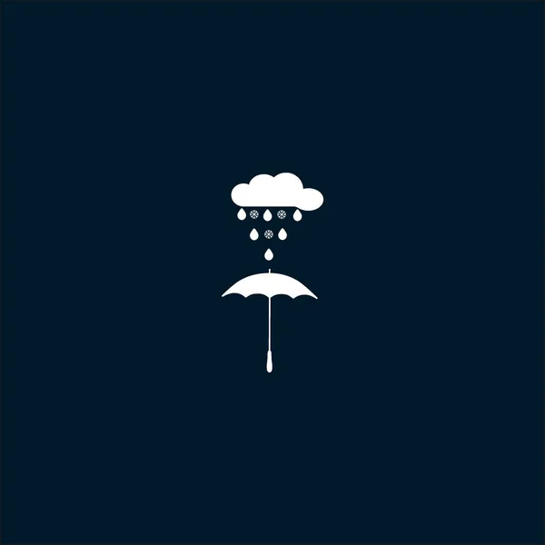 Vector Illustration Icon Umbrella Precipitation — Stock Vector