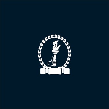 Olimpiyat meşalesinin logo, vektör, illüstrasyon, spor kavramı  