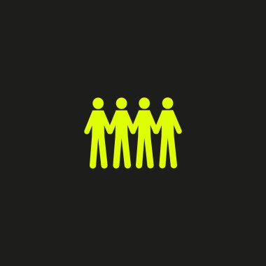 İşadamları düz simgesi, vektör çizim