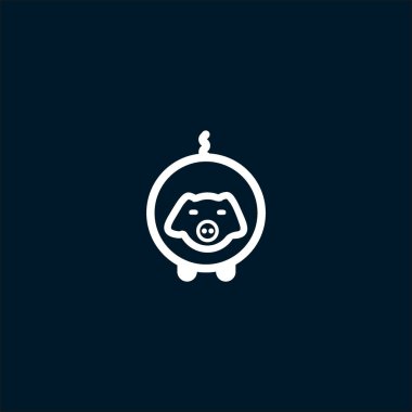 Domuz yassı simgesi, vektör illüstrasyonu 