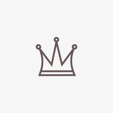 taç düz simgesi, vektör, illüstrasyon