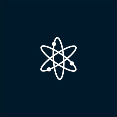 Moleküler bileşik düz simgesi, vektör, illüstrasyon