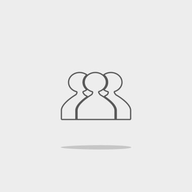 ekip çalışması düz simgesi, vektör çizim  