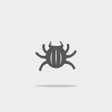 Böcek düz simgesini, vektör, illüstrasyon