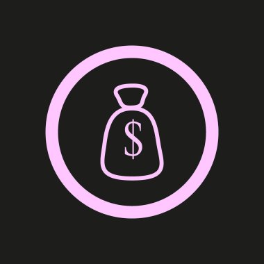 para çantası düz simgesi, iş kavramı