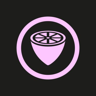 minimalist vektör simge dilimlenmiş limon