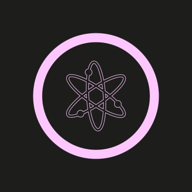 Moleküler bileşik düz simgesi, vektör, illüstrasyon