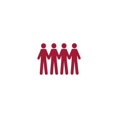 İşadamları düz simgesi, vektör çizim