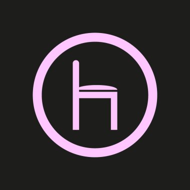 bar tabure düz stil ikonu, illüstrasyon vektör  