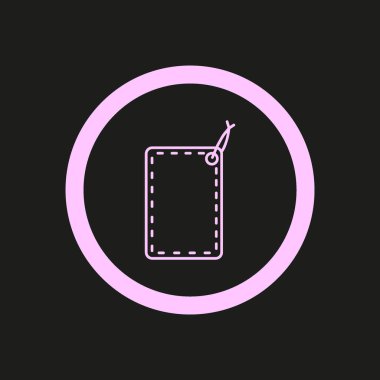 asmak etiketi düz simgesi, vektör çizim 