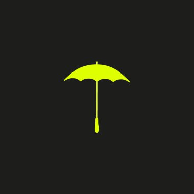 vector illustration icon of open umbrella clipart