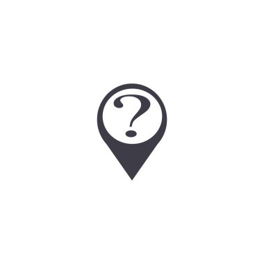 soru işareti basit simge vektör çizim