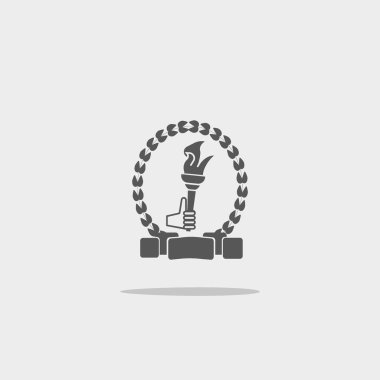 Olimpiyat meşalesinin logo, vektör, illüstrasyon, spor kavramı  