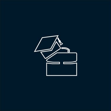 Bekarlığa veda kap Logo şablonu ile modern bavul