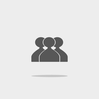 ekip çalışması düz simgesi, vektör çizim  