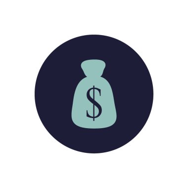 para çantası düz simgesi, iş kavramı