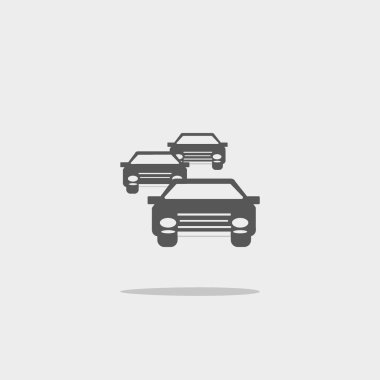 minimalist vektör simge üç araba sürme