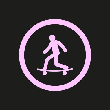 Adam kaykay vektör çizim üzerinde