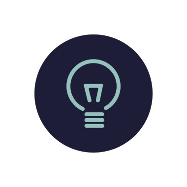 Akkor ampul düz simgesi, vektör, illüstrasyon  