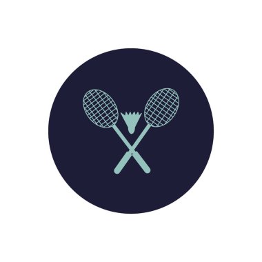 Raketleri ve raketle badminton vektör çizim için