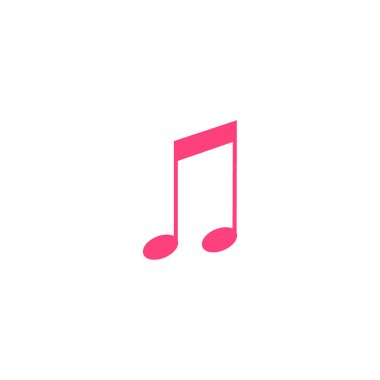 minimalist vektör simge müzik not sembolü
