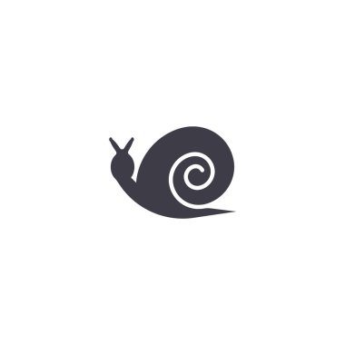 Şirin renkli salyangoz logo şablonu