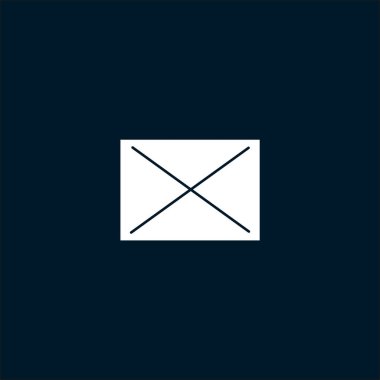 mektup zarfının minimalist vektör simgesi