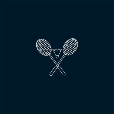 Raketleri ve raketle badminton vektör çizim için