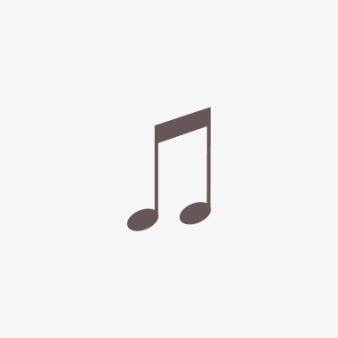 minimalist vektör simge müzik not sembolü