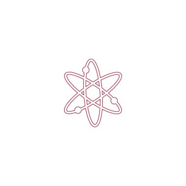 Moleküler bileşik düz simgesi, vektör, illüstrasyon