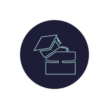 Bekarlığa veda kap Logo şablonu ile modern bavul