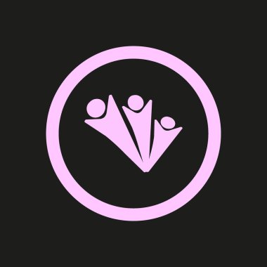 üç kişi kaldırdı elleriyle simge vektör