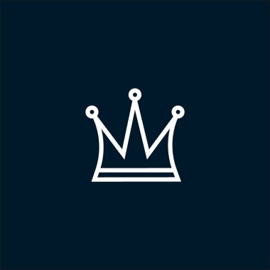 taç düz simgesi, vektör, illüstrasyon