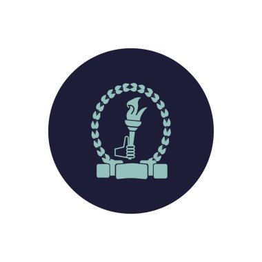 Olimpiyat meşalesinin logo, vektör, illüstrasyon, spor kavramı  