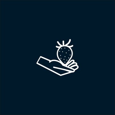 İştah açıcı çilek el vektör çizim