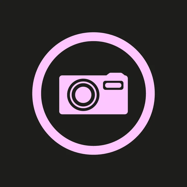 Minimalistická Vektorová Ikona Fotoaparátu — Stockový vektor