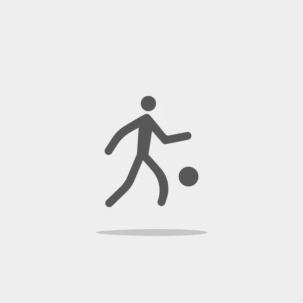 Fotboll Spelare Flat Ikonen — Stock vektor