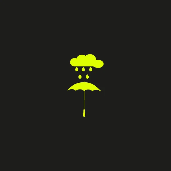 Icono Ilustración Vectorial Paraguas Precipitación — Archivo Imágenes Vectoriales