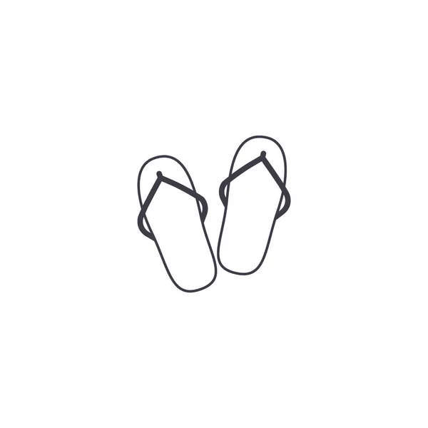 Flip Flops Platt Stilikon Vektorillustration — Stock vektor