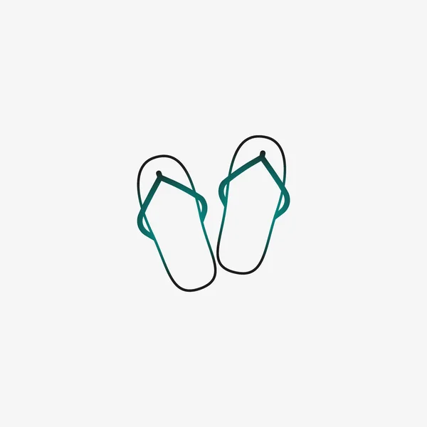 Minimalistisk Ikonen Flip Flops Vektorillustration — Stock vektor