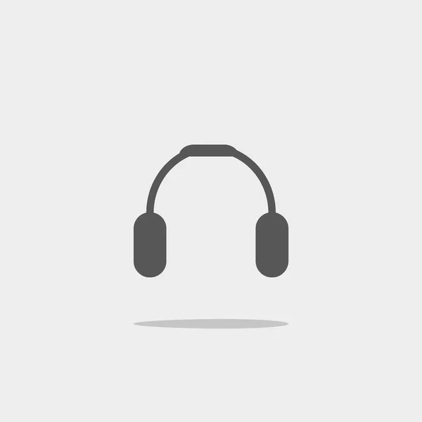 Auriculares Icono Plano Vector Ilustración — Archivo Imágenes Vectoriales