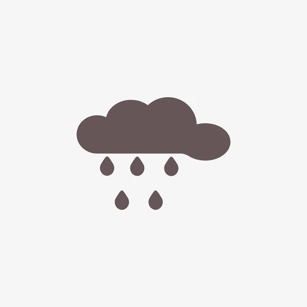 Regenwolke Flaches Symbol Vektor Illustration — Stockvektor