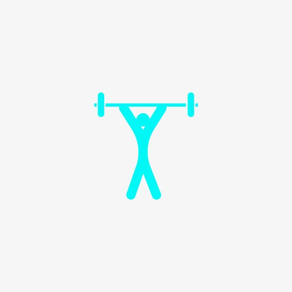 Gewichtheben Flaches Symbol Vektorillustration — Stockvektor