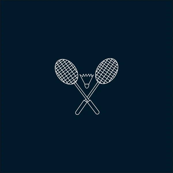 Rakety Kuželka Pro Badminton Vektorové Ilustrace — Stockový vektor