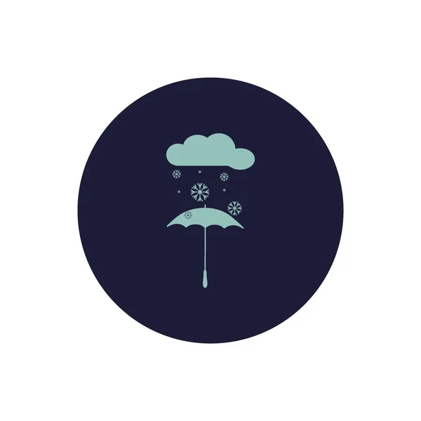 Vector Illustration Icon Umbrella Precipitation — Stock Vector