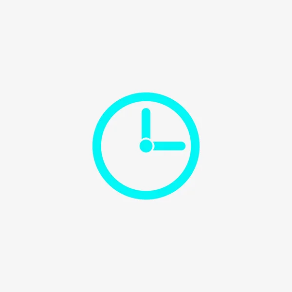 Horloge Vecteur Minimaliste Icône Web — Image vectorielle